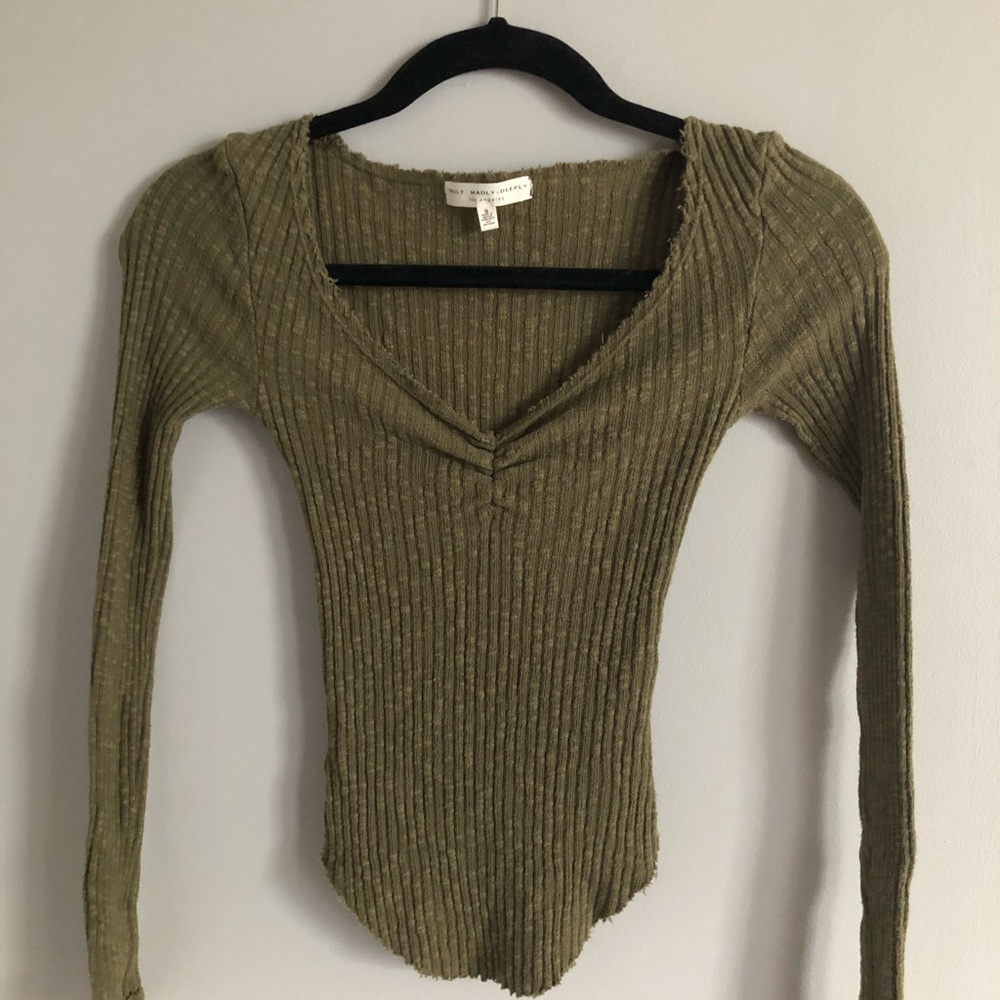 Green Fitted Long sleeve shirt